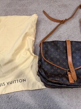 Louis Vuitton Monogram Messenger Bag in Brown and Tan Leather